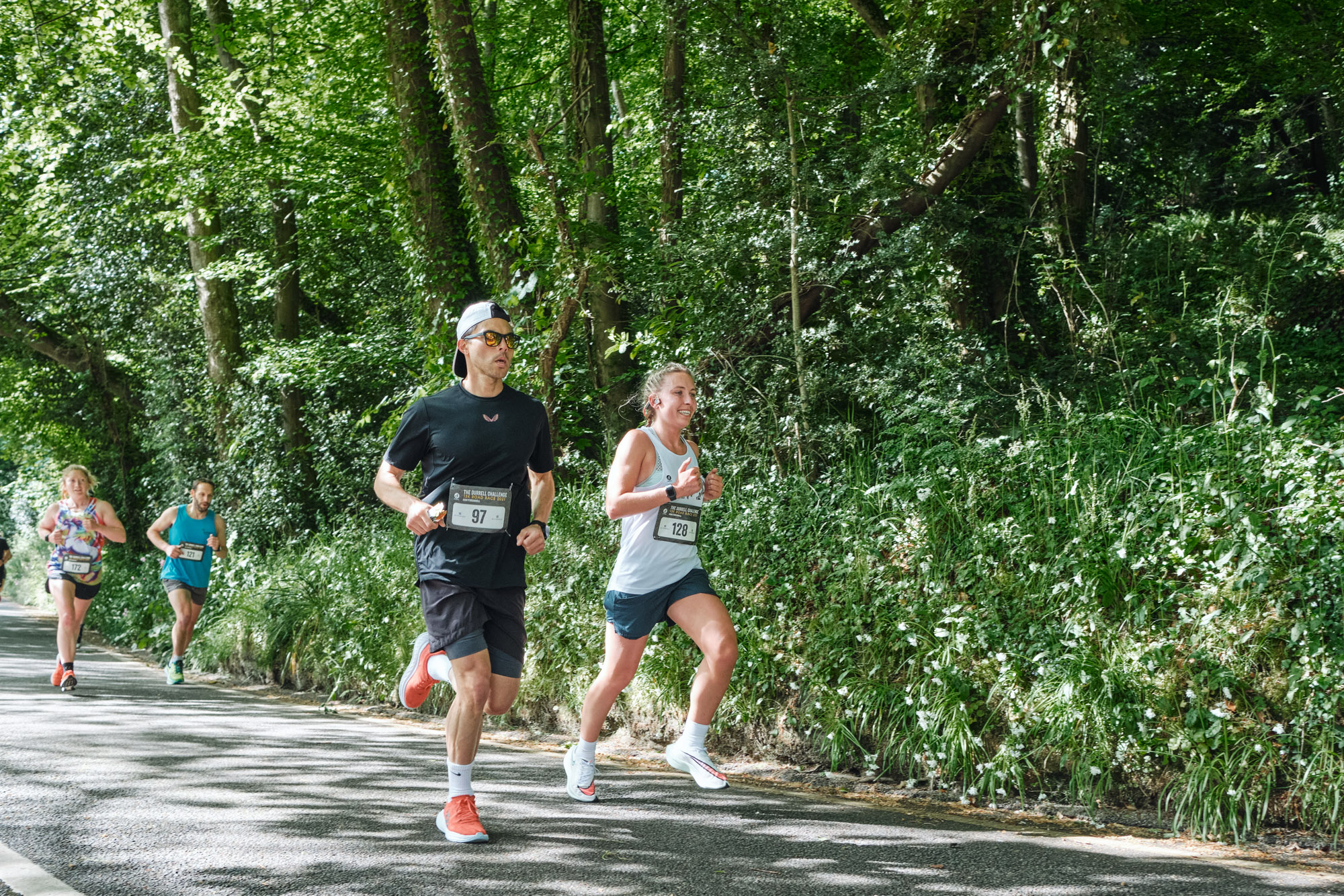 Two runners compete in the Durrell Challenge