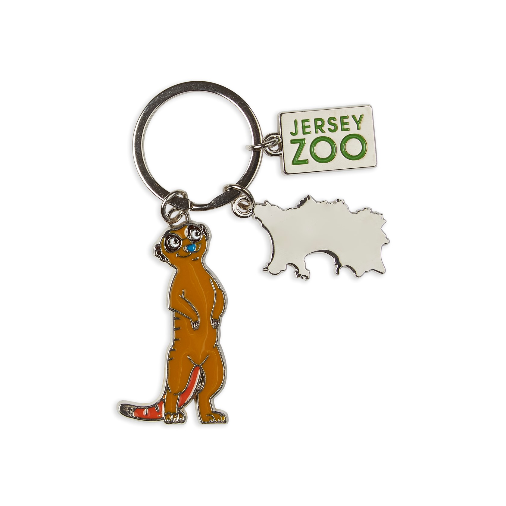 Jersey Zoo Meerkat Shaped Keyring